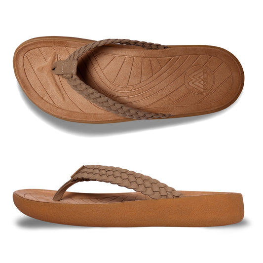 Surfrider Woven | Suede Vegan Leather | Rubber | Taupe | Tan