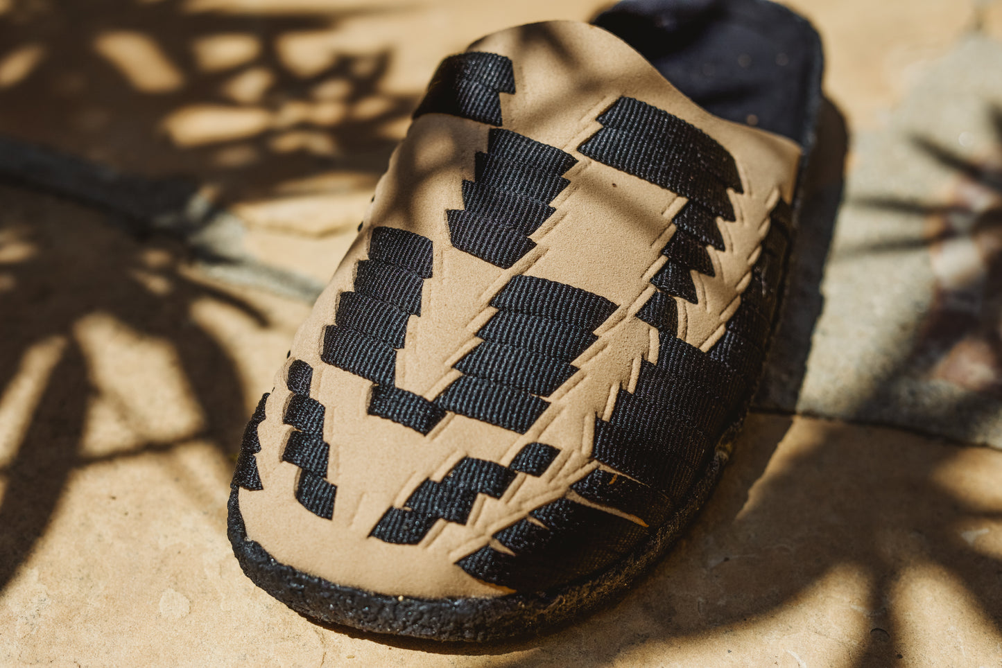 Thunderbird Mule | Suede Vegan | Nylon | Crepe Rubber | Black | Beige