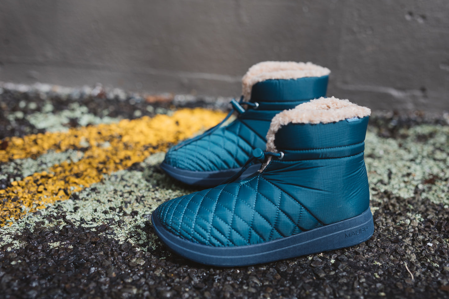 LITTLE DUME BOOT | RIP STOP NYLON | SHERPA | RUBBER - MARINE BLUE/BEIGE