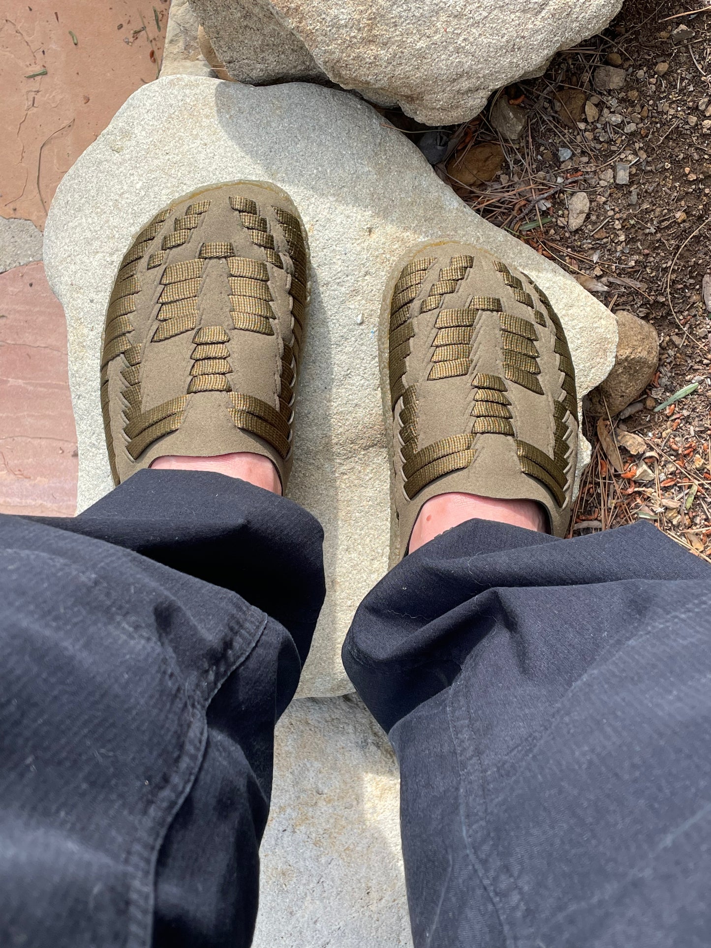 Thunderbird Mule | Suede Vegan | Nylon | Crepe | Olive