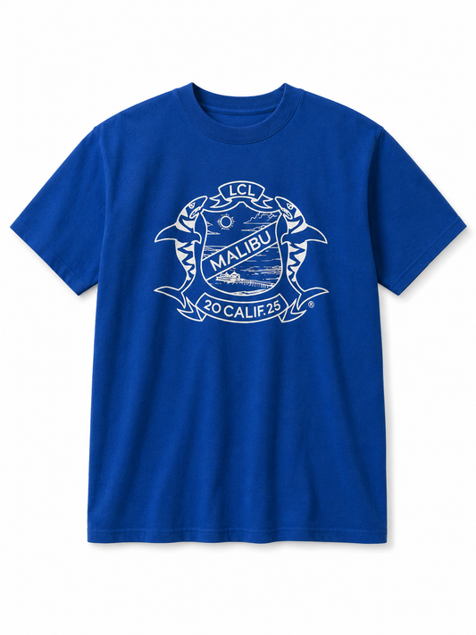 Youth Shark Crest T - Cobalt/Off-White