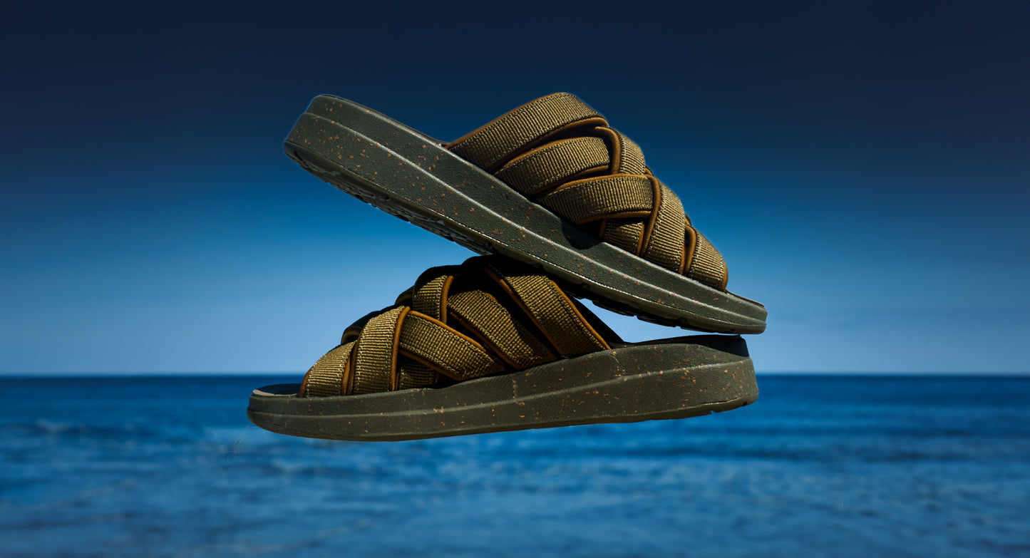 Zuma LX | Recycled Poly | Cork Rubber | Olive