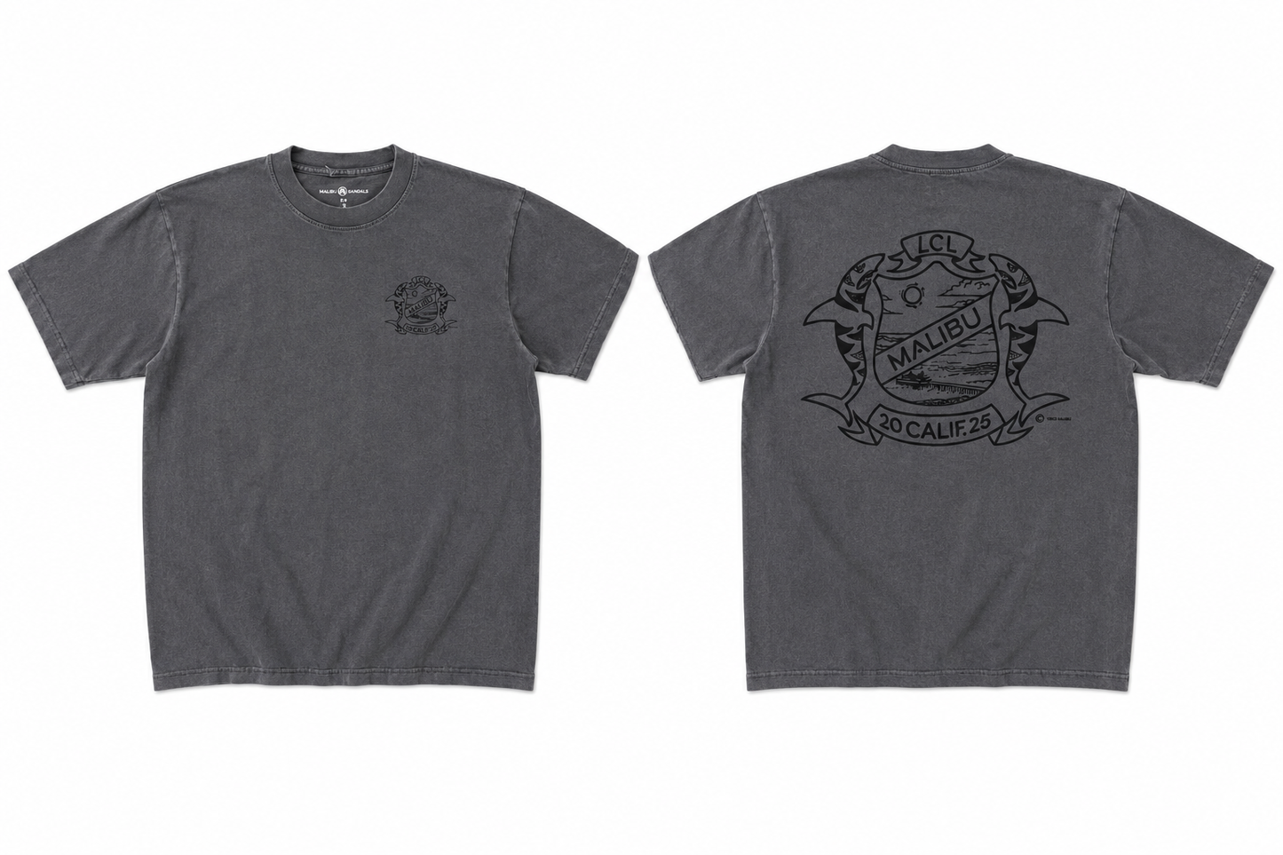 Men's Shark Crest T - Black-washed