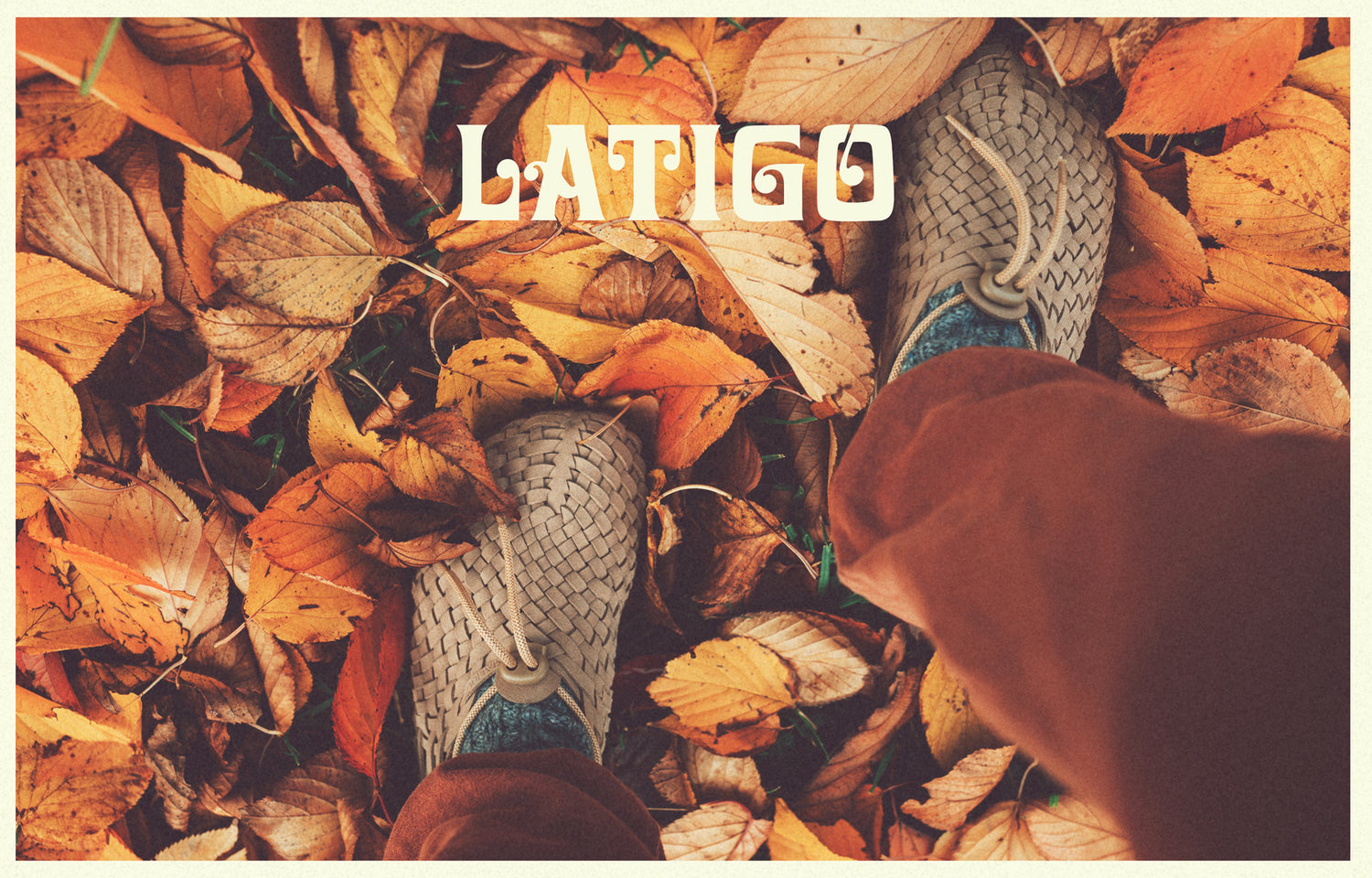 Malibu sandals hand woven Latigo in beige and crepe sole home page banner