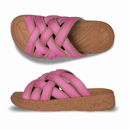 Zuma LX | Recycled Poly | Cork Rubber | Pink | Tan