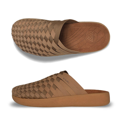 Colony Mule | Recycled Poly | Suede Vegan Leather | Rubber - Coyote/Tan