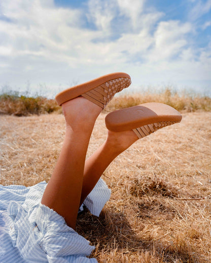 Colony Two-Tone Mule | Suede Vegan Leather | Rubber | Beige | Walnut