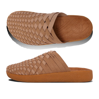 Colony Two-Tone Mule | Suede Vegan Leather | Rubber | Beige | Walnut