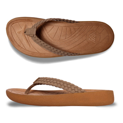 Surfrider Woven | Suede Vegan Leather | Rubber | Taupe | Tan