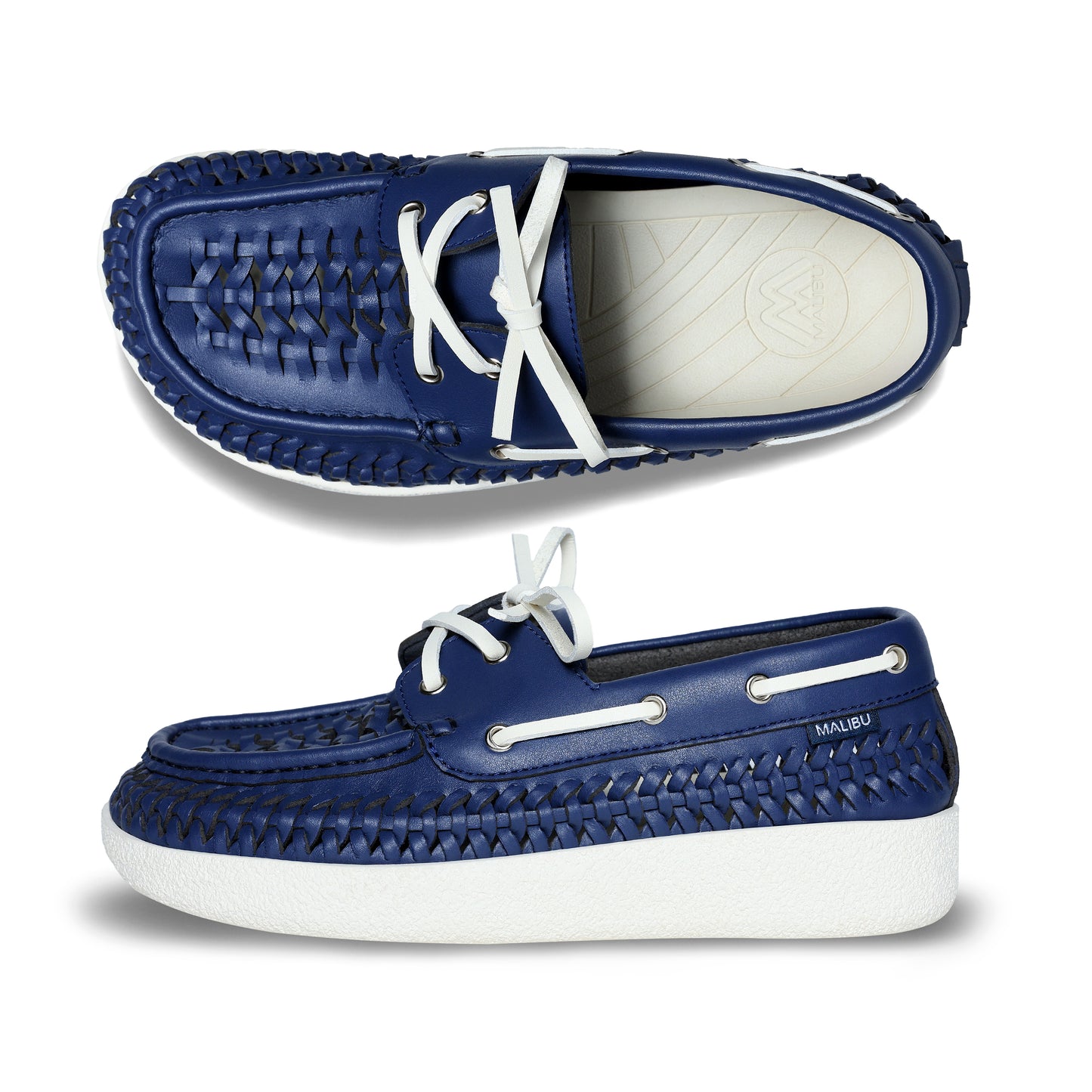 Skipper Boat Shoe | Navy Blue | Off-White