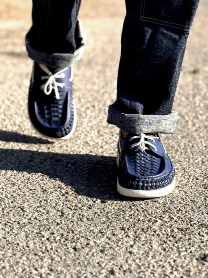 Skipper Boat Shoe | Navy Blue | Off-White