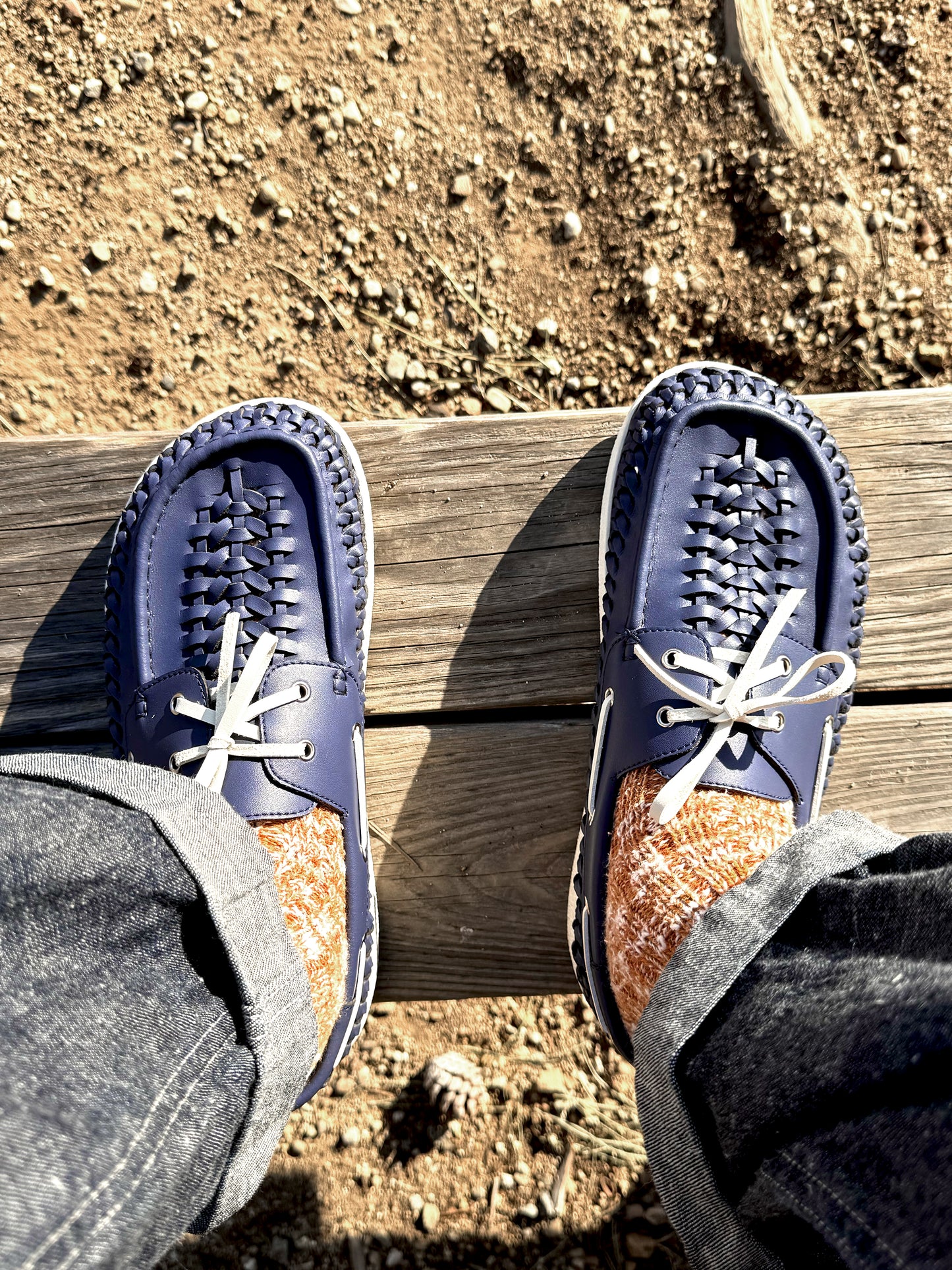 Skipper Boat Shoe | Navy Blue | Off-White