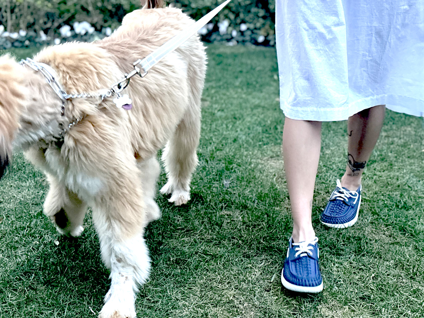 Skipper Boat Shoe | Navy Blue | Off-White