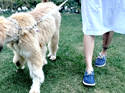 Skipper Boat Shoe | Navy Blue | Off-White