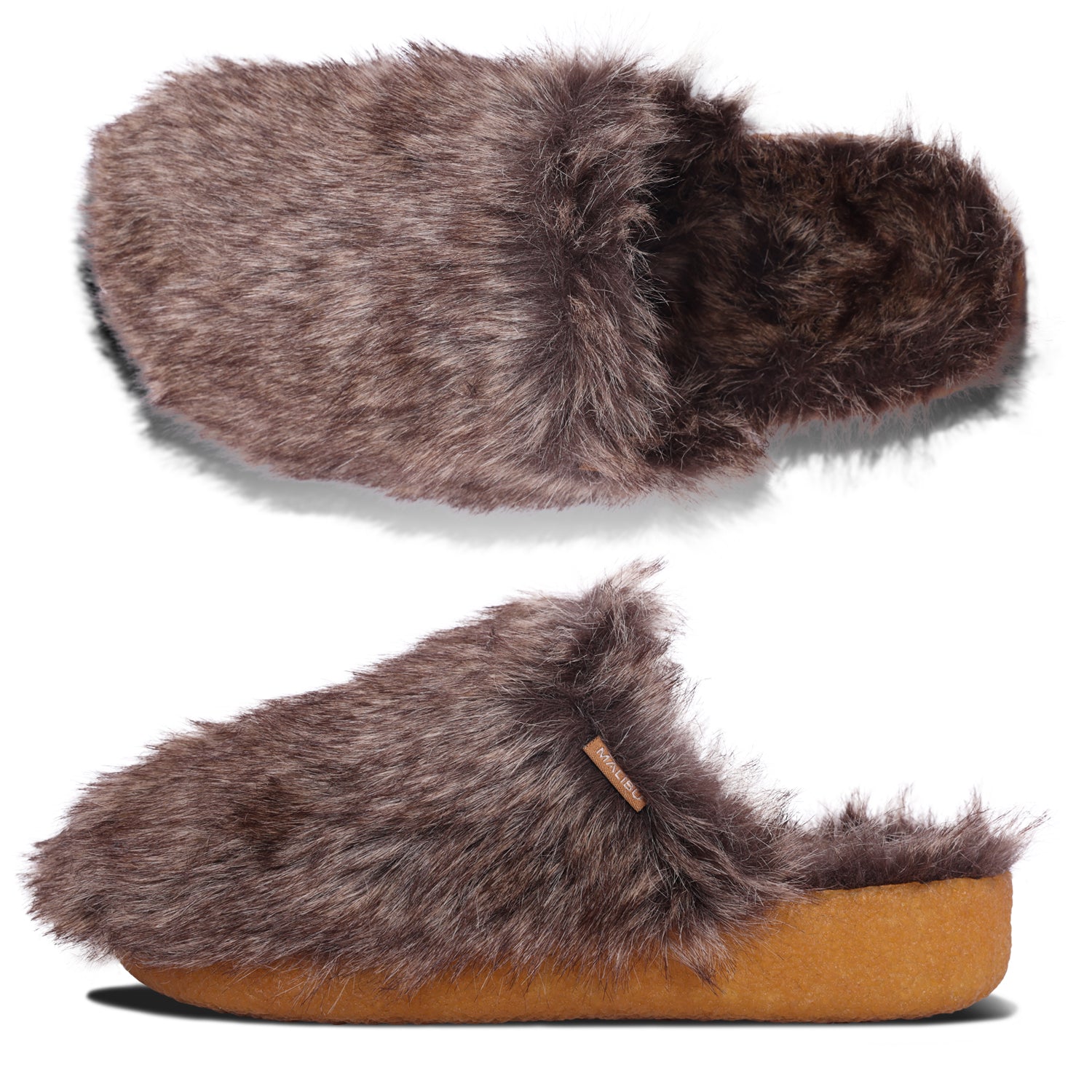 Coyote Mule Faux Fur Crepe Rubber