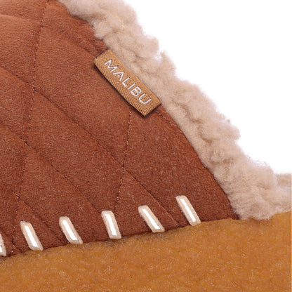 Men's Zuma | Suede Vegan| Sherpa | Crepe Rubber | Walnut