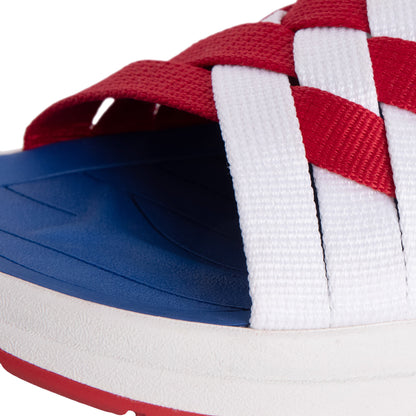 Men’s Zuma Team Slide | Red | White | Royal