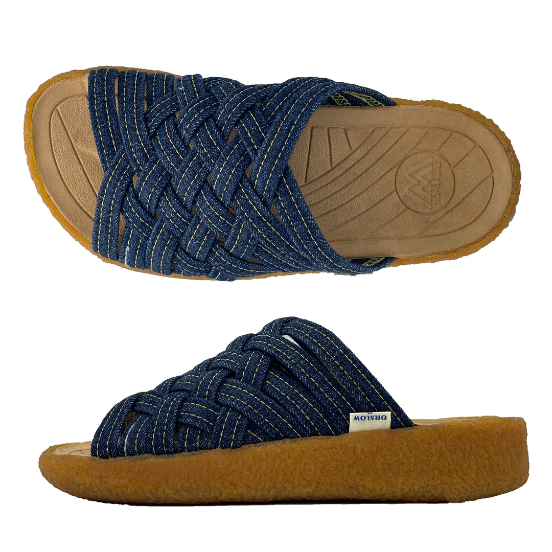 orSlow x Malibu | Zuma | Indigo Blue Denim | Crepe Rubber – Malibu Sandals