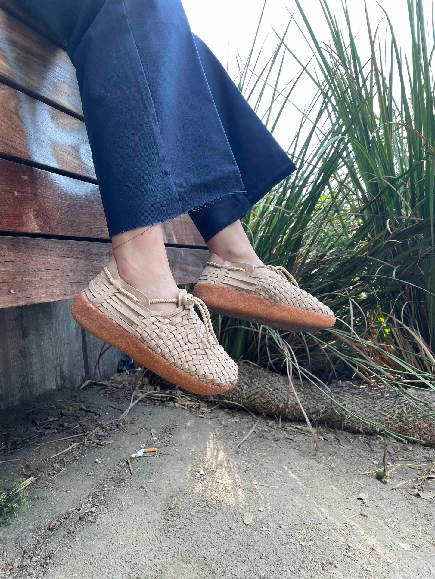 Women's Latigo | Suede Vegan Leather | Crepe | Beige