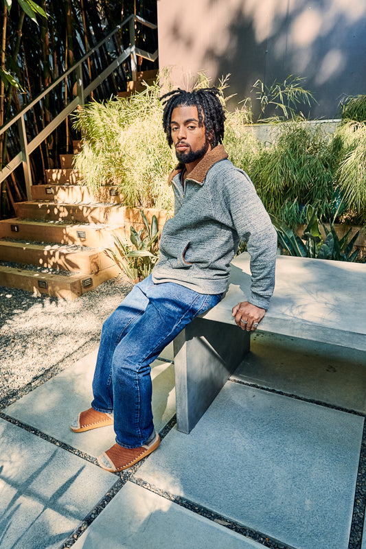 Men's Zuma | Suede Vegan| Sherpa | Crepe Rubber | Walnut