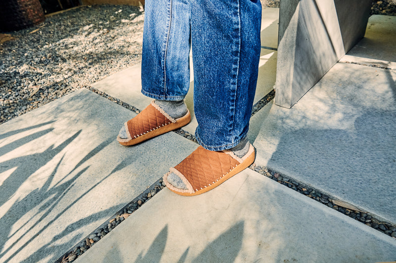 Men's Zuma | Suede Vegan| Sherpa | Crepe Rubber | Walnut