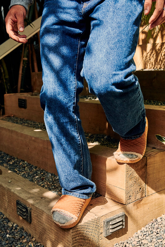 Men's Zuma | Suede Vegan| Sherpa | Crepe Rubber | Walnut